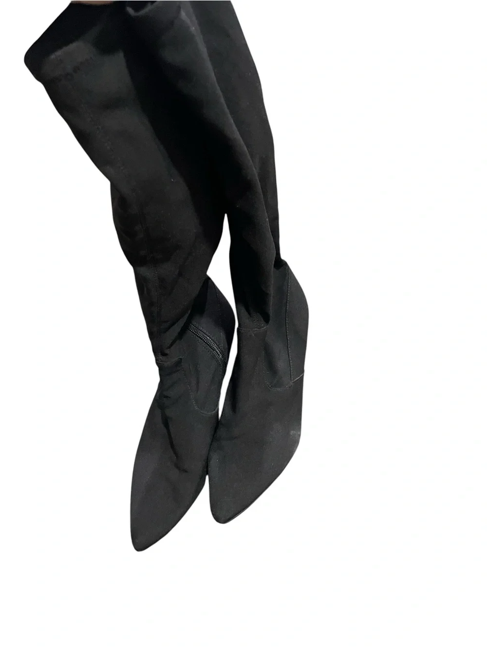 Ruby & Bloom Black Over-The-Knee Stretch Sock Boots Size 9